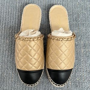 Chanel Beige Espadrille Loafer